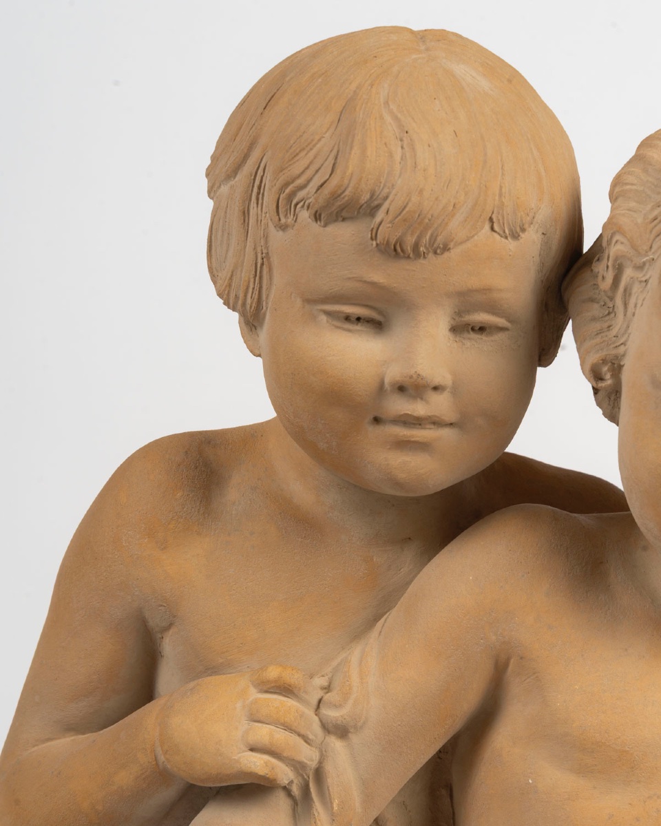 Une sculpture en terre cuite, E BARYER fin du XIXe siècle — 7