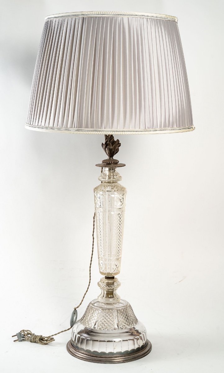 Lampe en Argent et cristal fin du XIXe siècle — 4