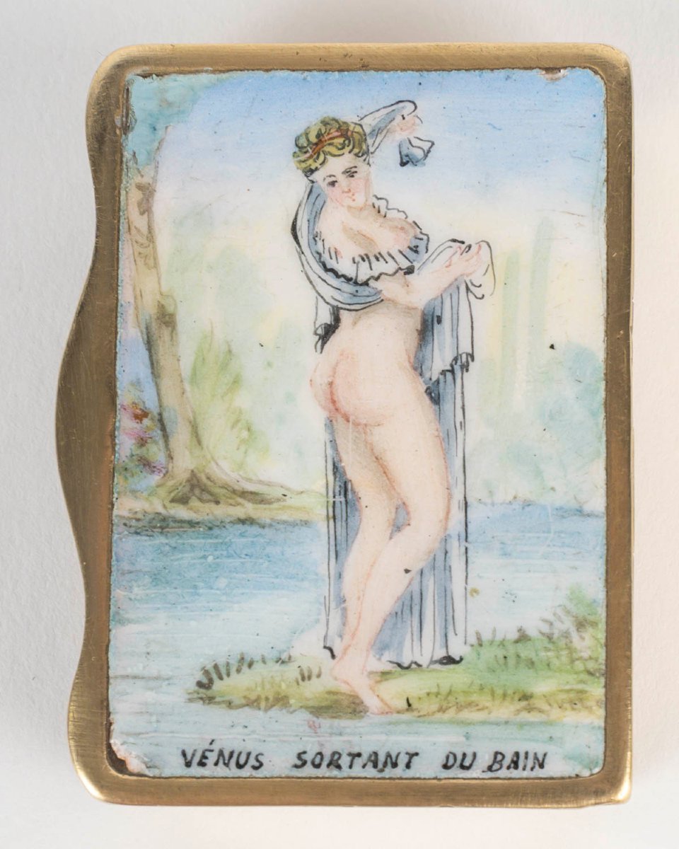Paire de boîtes miniatures art nouveau à plaques d'émail, France, vers 1900 — 6