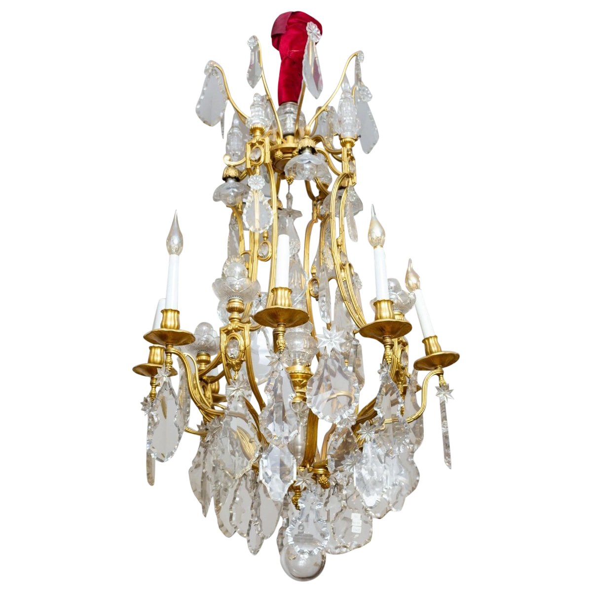 Un lustre cage en bronze doré et cristal de Baccarat fin du XIXe siècle — 2