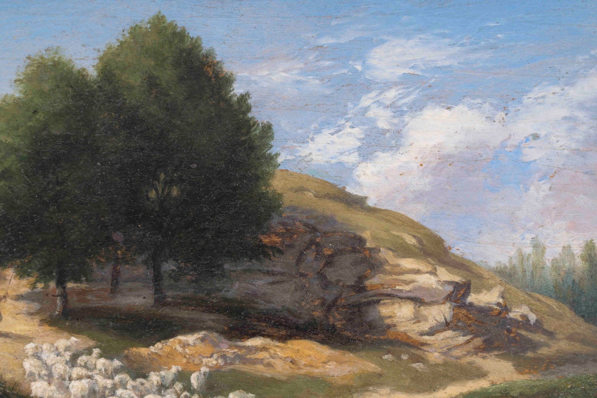 École du XIXe siècle paire de paysages, huiles sur panneau — 5