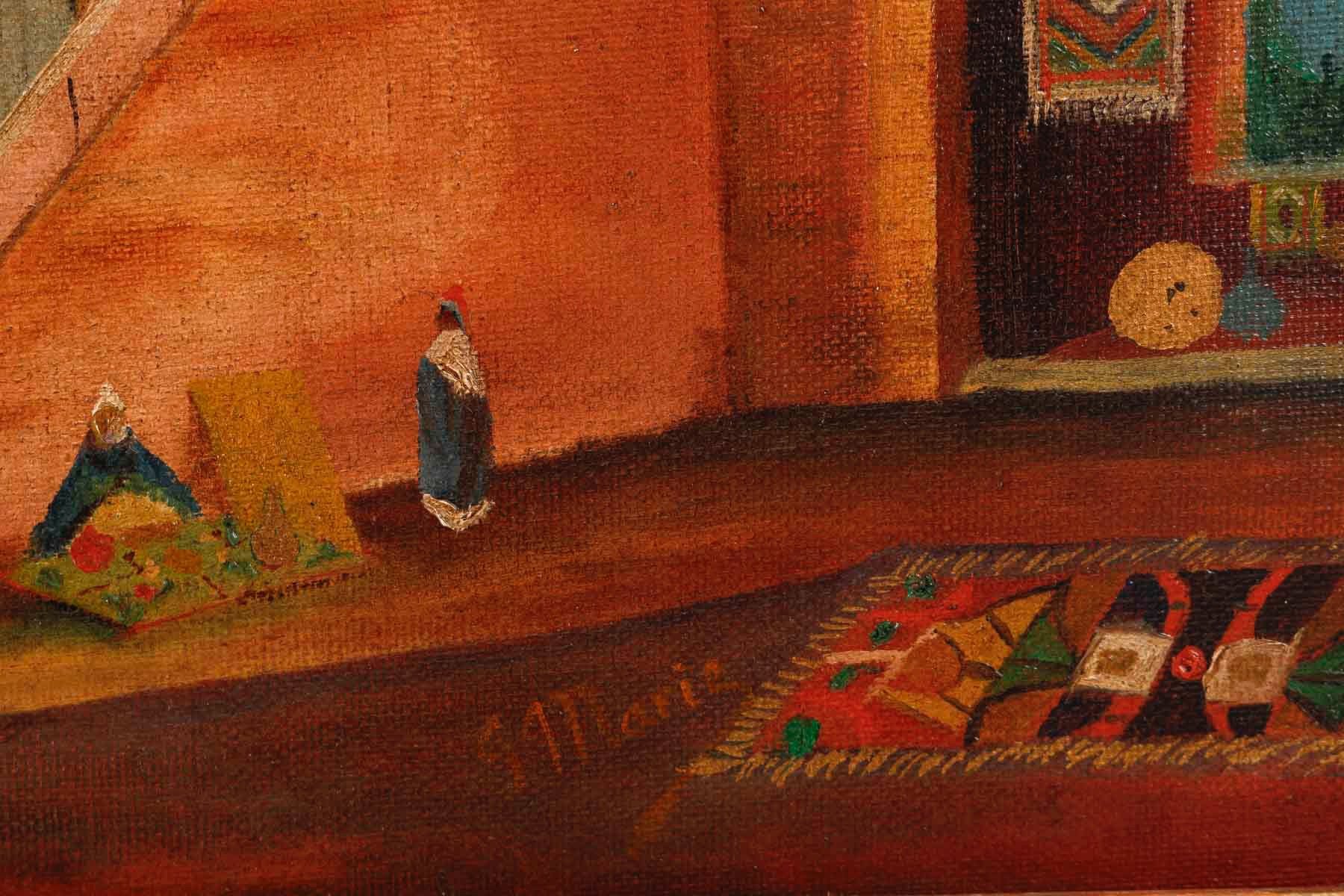 Huile sur toile Orientaliste Encadré XXe siècle — 17