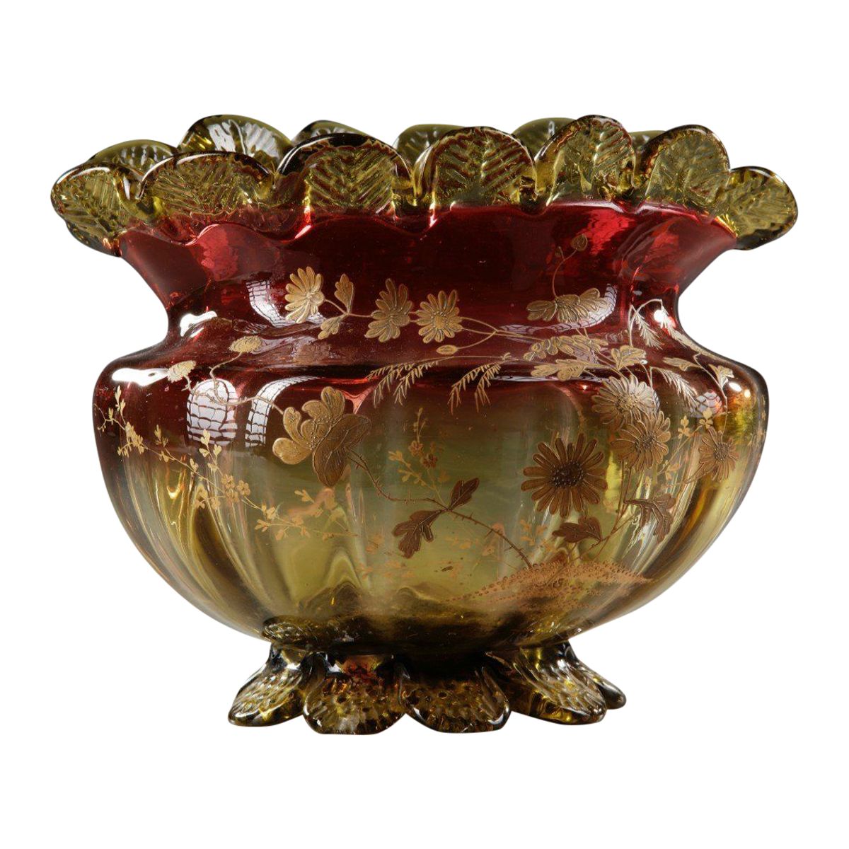Coupe en verre moulé fin du XIXe siècle — 2