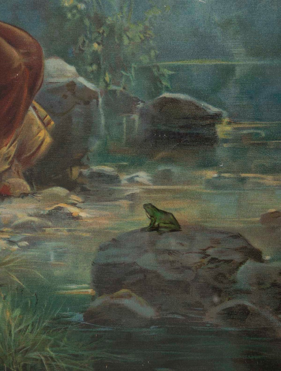 Paire de gravures rehaussées à l'aquarelle, époque Napoléon III, vers 1860-1870 — 12