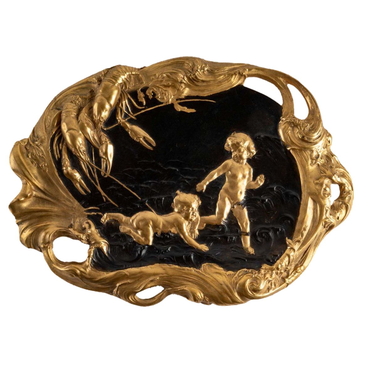 Un Vide Poche en bronze Double Patine — 2