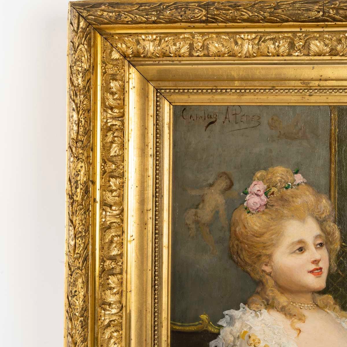 Un tableau de Carlos Alonso Perez, huile sur panneau, début du XXe siècle — 6