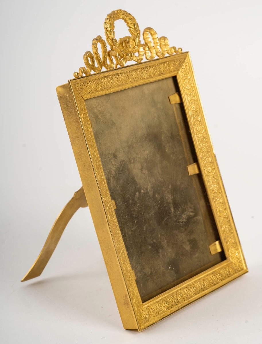 Un Cadre Photo en bronze doré, fin du XIXe siècle