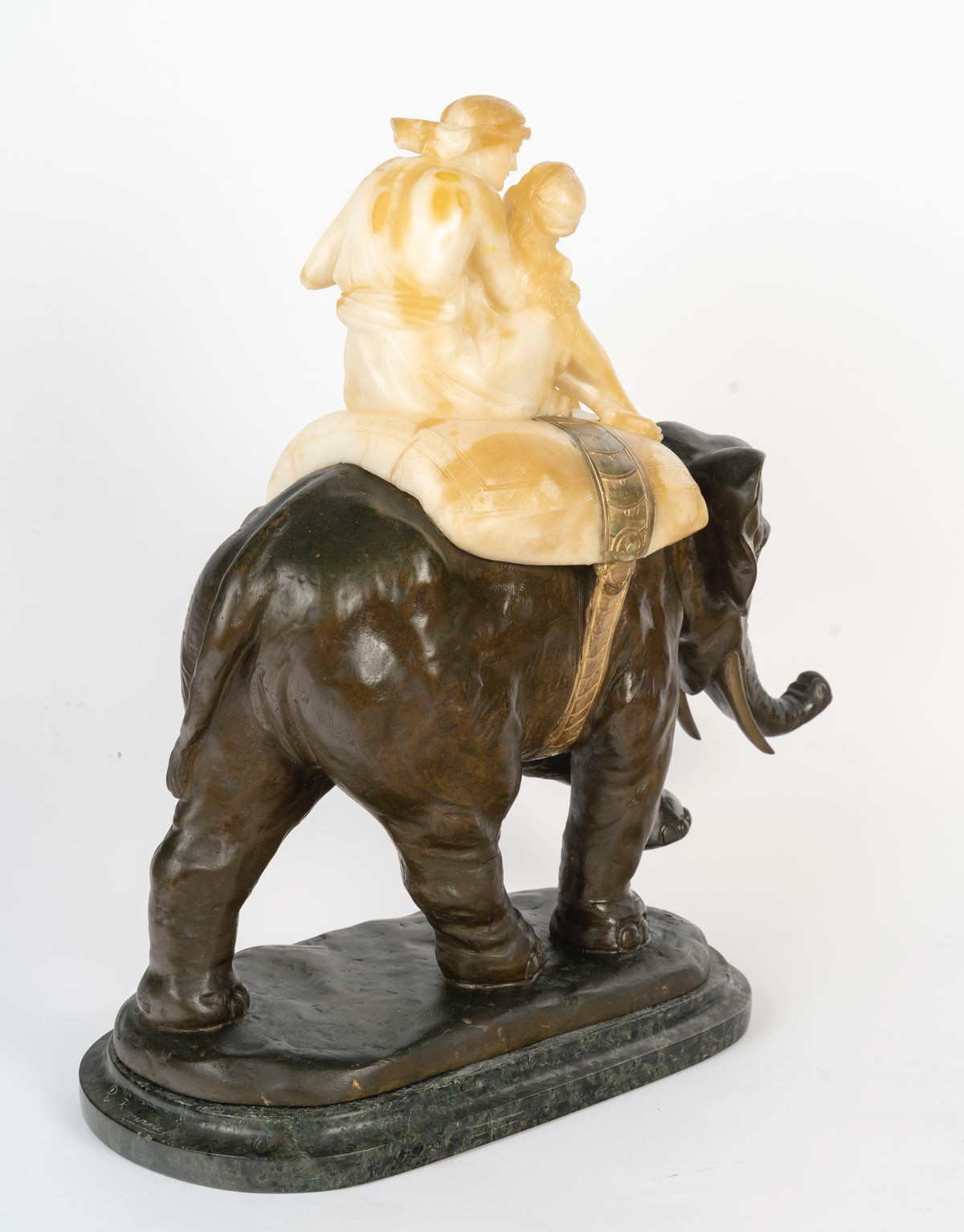 Sculpture en albâtre et bronze, signé R Romano Romanelli — 20