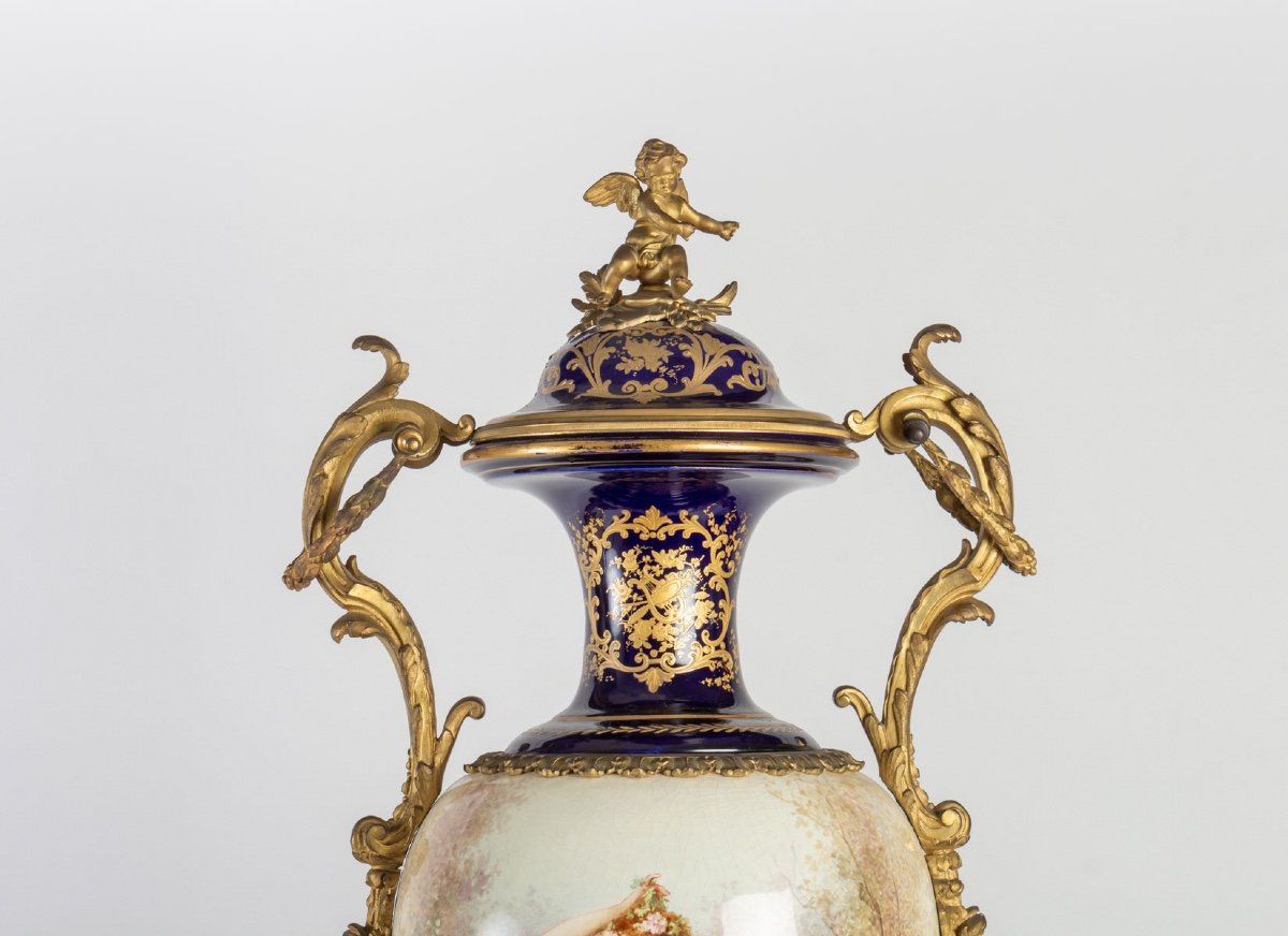 Paire de Très beaux vases en porcelaine de Sèvres XIXe siècle — 8