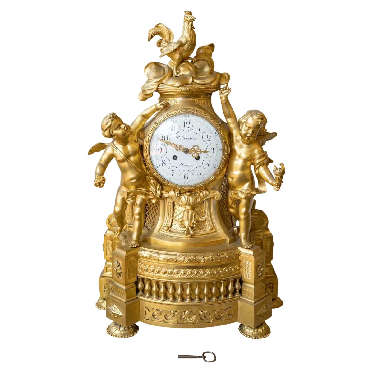 Une pendule au Coq en bronze doré époque XIXe siècle — 2