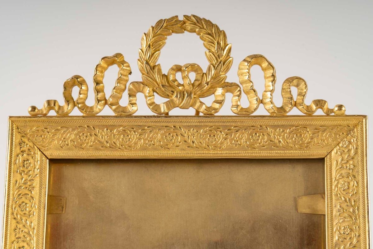 Un Cadre Photo en bronze doré, fin du XIXe siècle — 5
