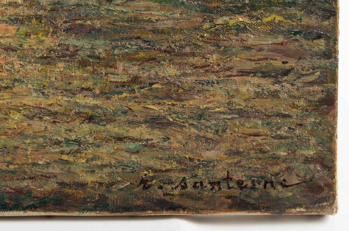 Huile sur toile Représentant Notre-dame-de-Paris et les Quais de Seine — 5