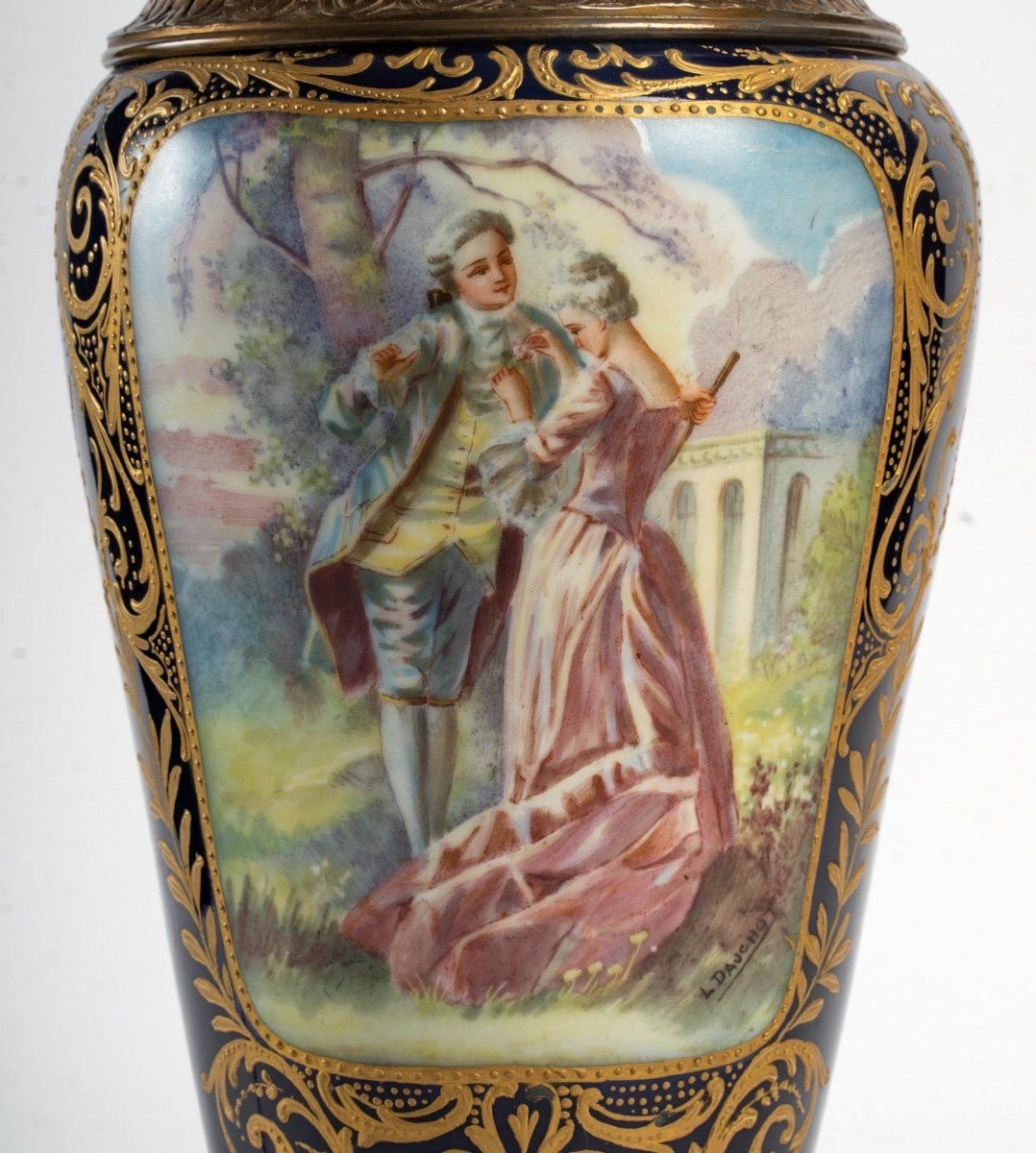 Pied de lampe en porcelaine XIXe — 8