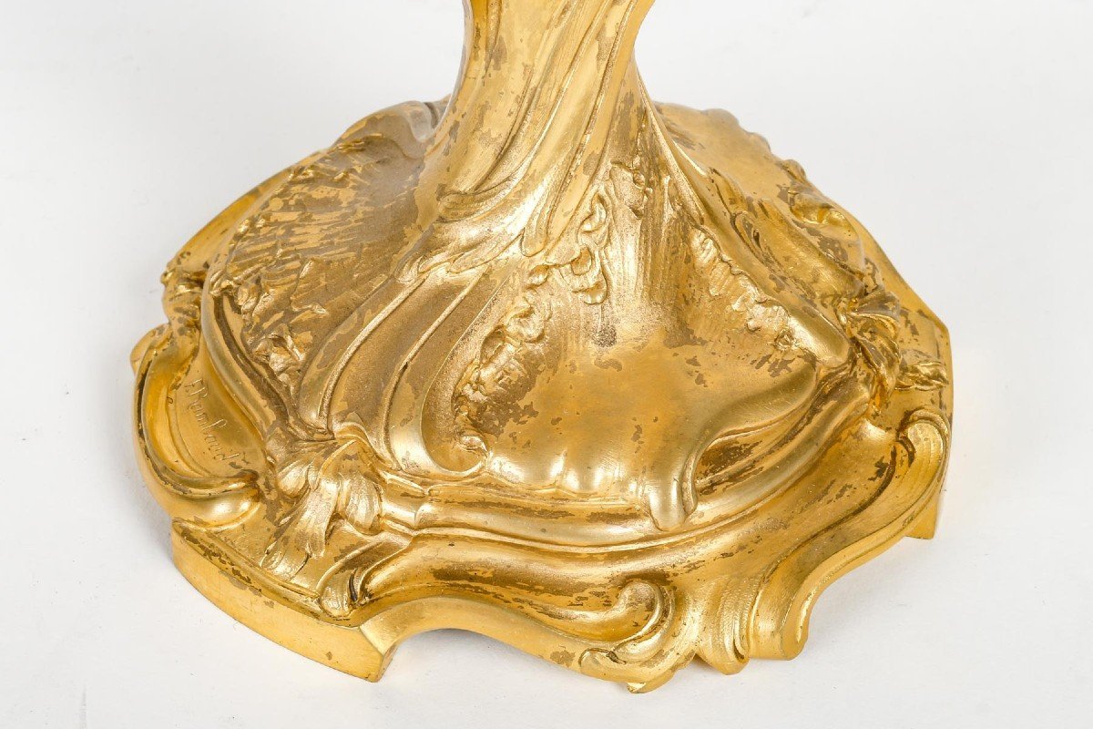 Lampe en bronze doré signé Rambaud — 10