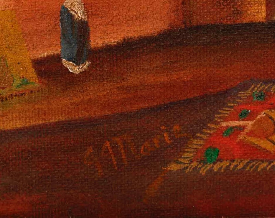 Huile sur toile Orientaliste Encadré XXe siècle — 9