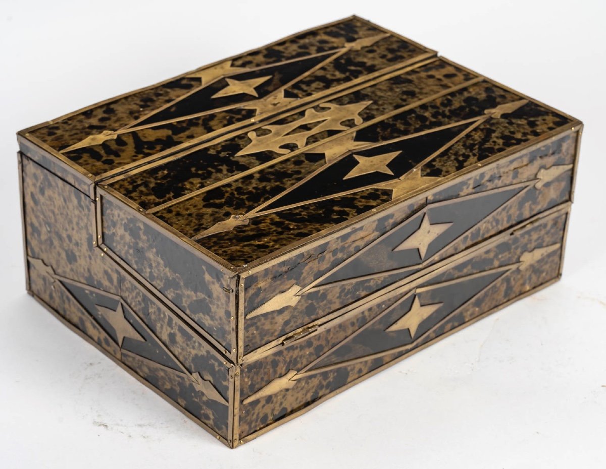 Un secrétaire de voyage en marqueterie boulle, époque Napoléon III — 4