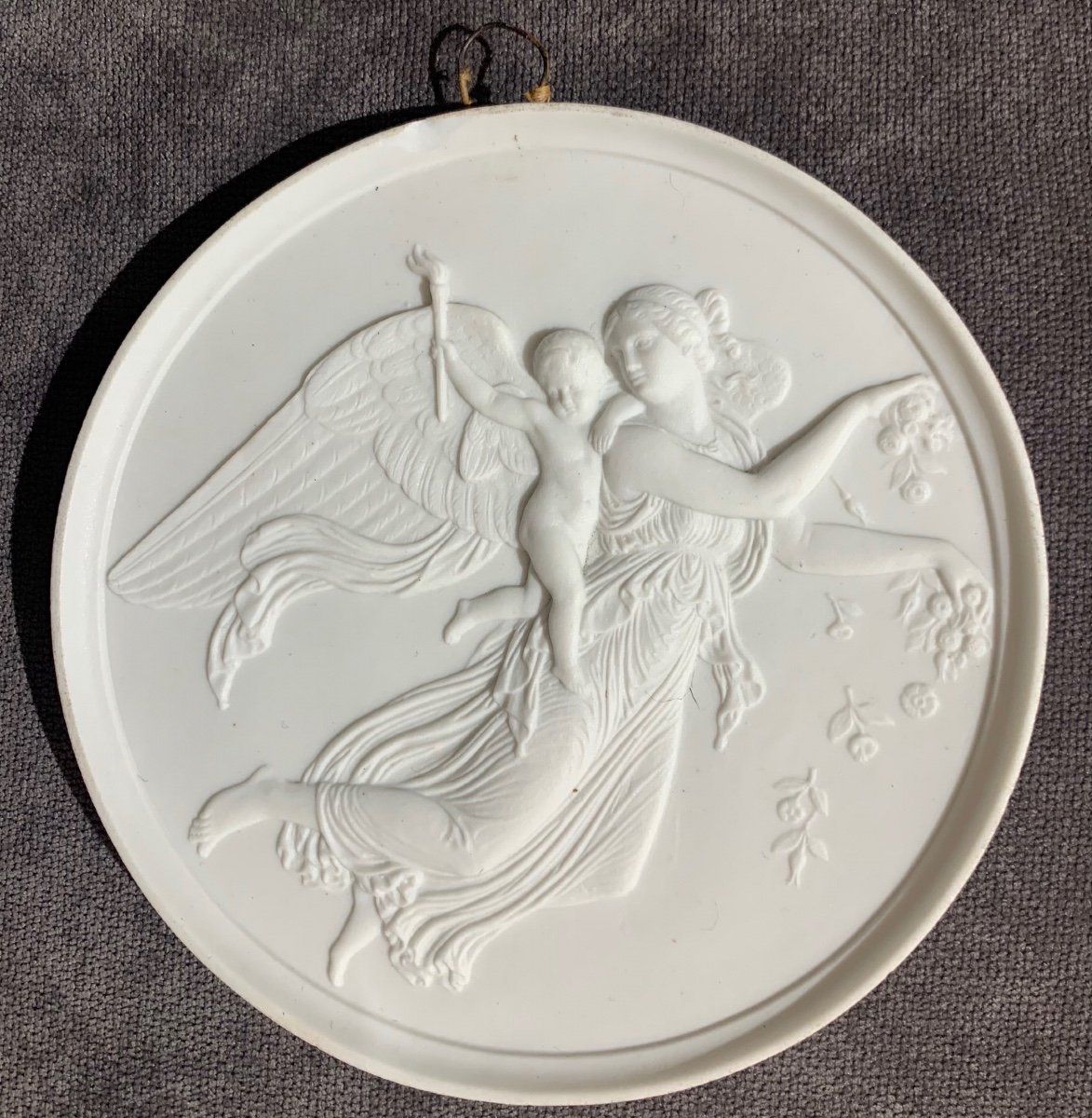 Paire de Plaques biscuit porcelaine de style art nouveau — 6