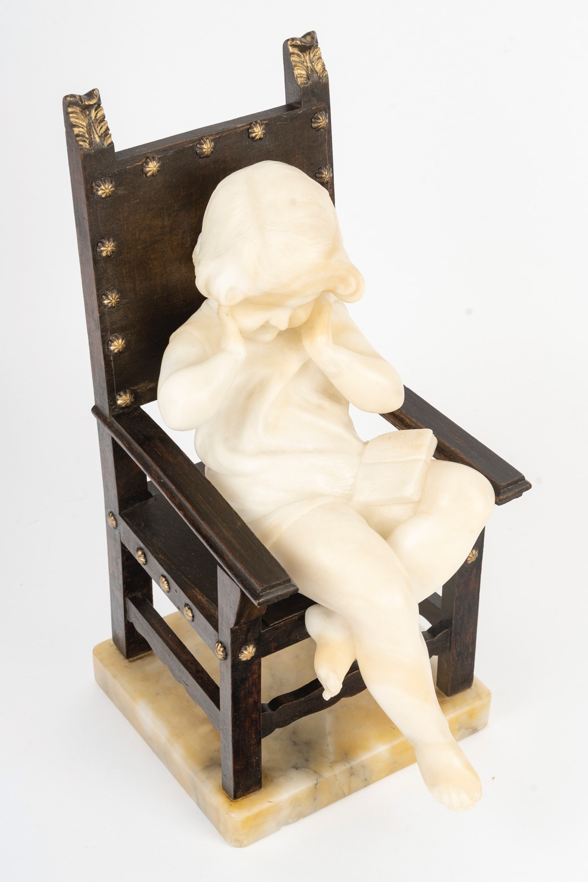 Sculpture en marbre et bronze, époque et style art nouveau — 17