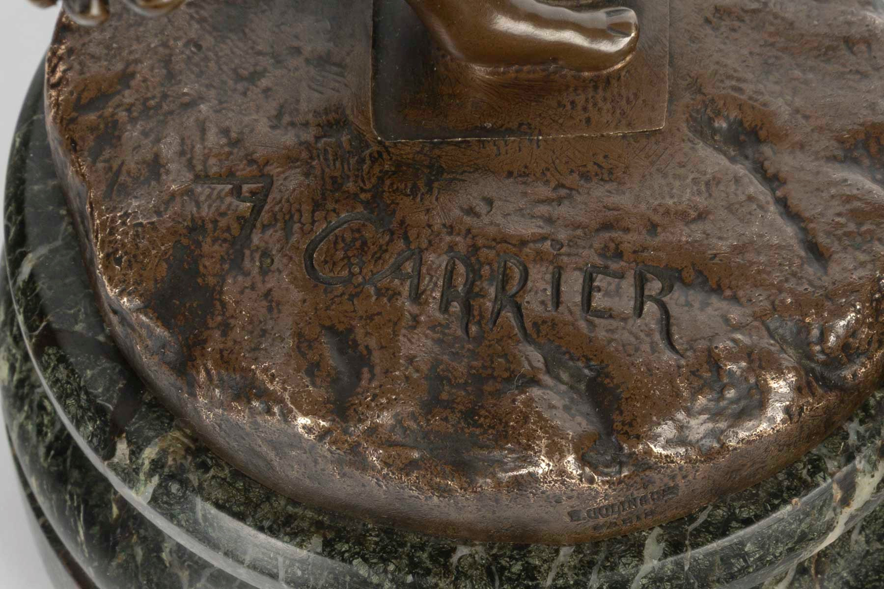 Bronze à patine brune, A. Carrier, fondeur V. Colin & Cie, Paris, fin du XIXe siècle — 17