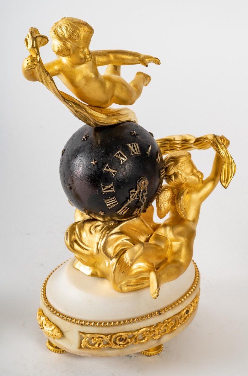 Garniture de Cheminée miniature en bronze doré fin du XIXe siècle — 11