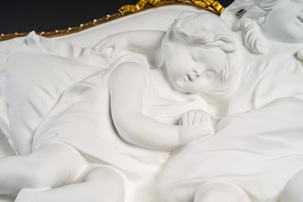 Sculpture en biscuit et bronze doré art nouveau — 11