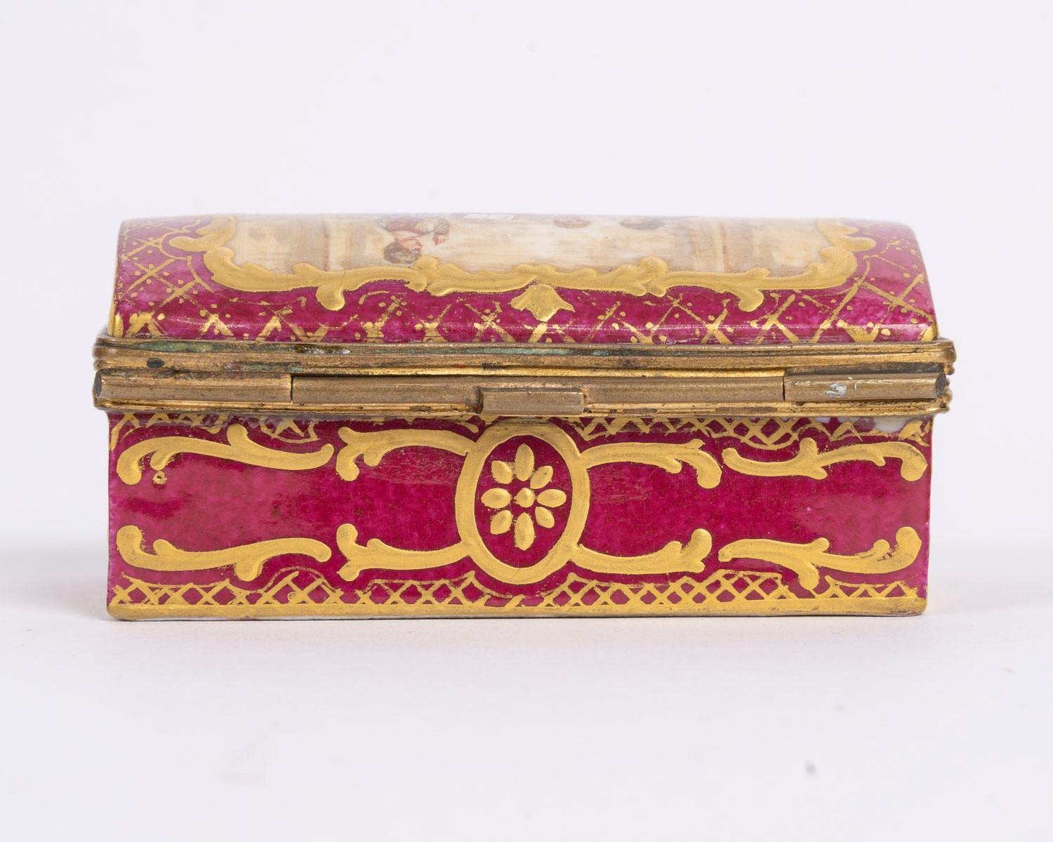 Miniature coffret à bijoux en porcelaine rouge, début du XIXe siècle — 17
