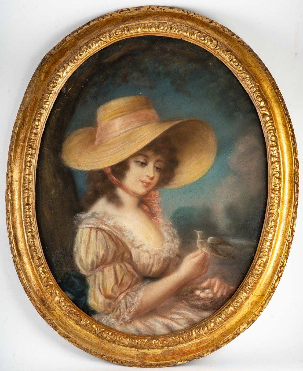 Pastel d'une ELEGANTE XVIIIe siècle — 6