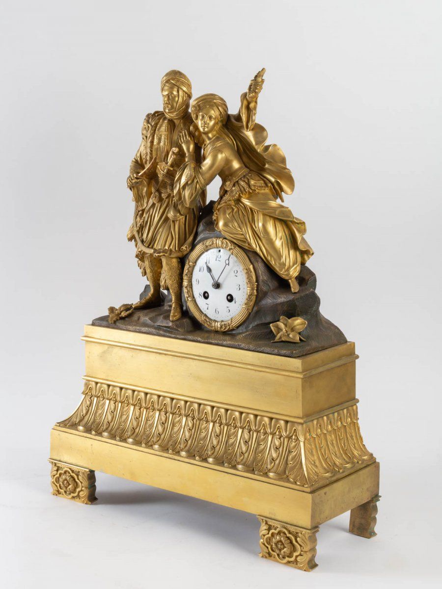 Pendule Orientaliste d'époque Restauration à Figures de Turcs. — 7