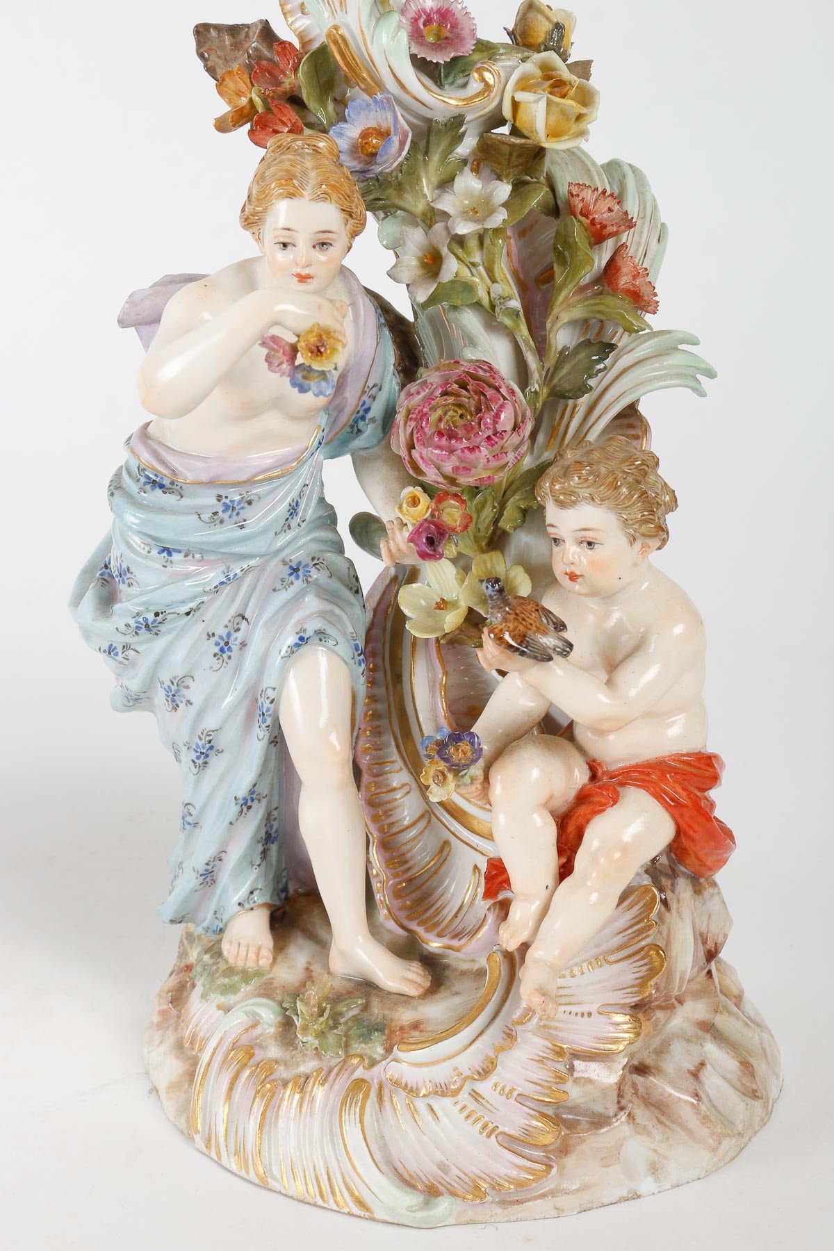 Meissen paire de bougeoirs fin du XIXe siècle — 4