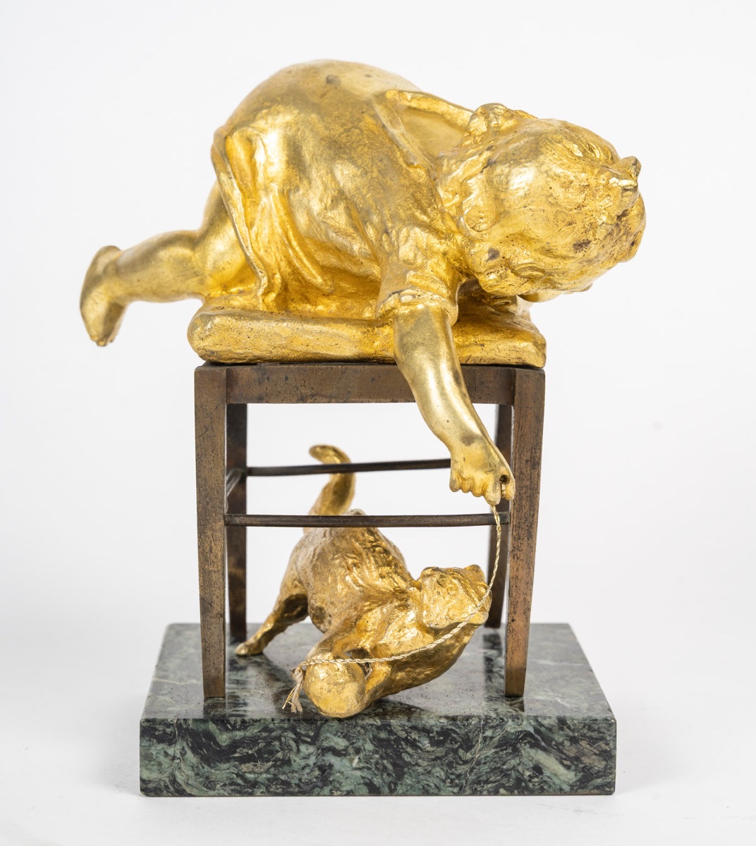 Une sculpture en bronze doré, Louis OURY — 2