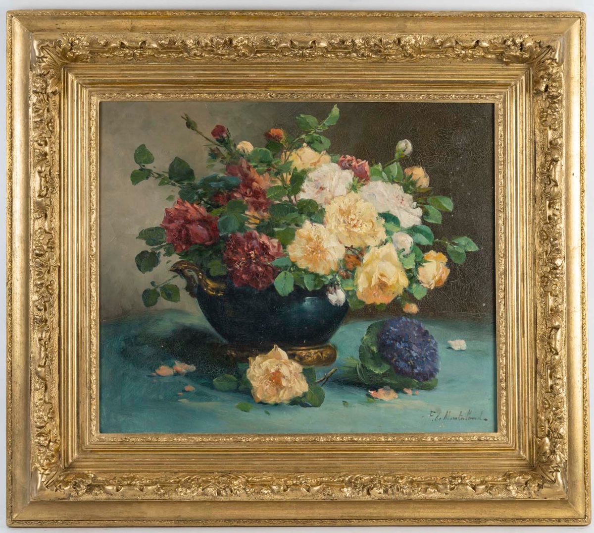Tableau de fleurs CAUCHOIS Eugène Henri, fin du XIXe siècle — 5