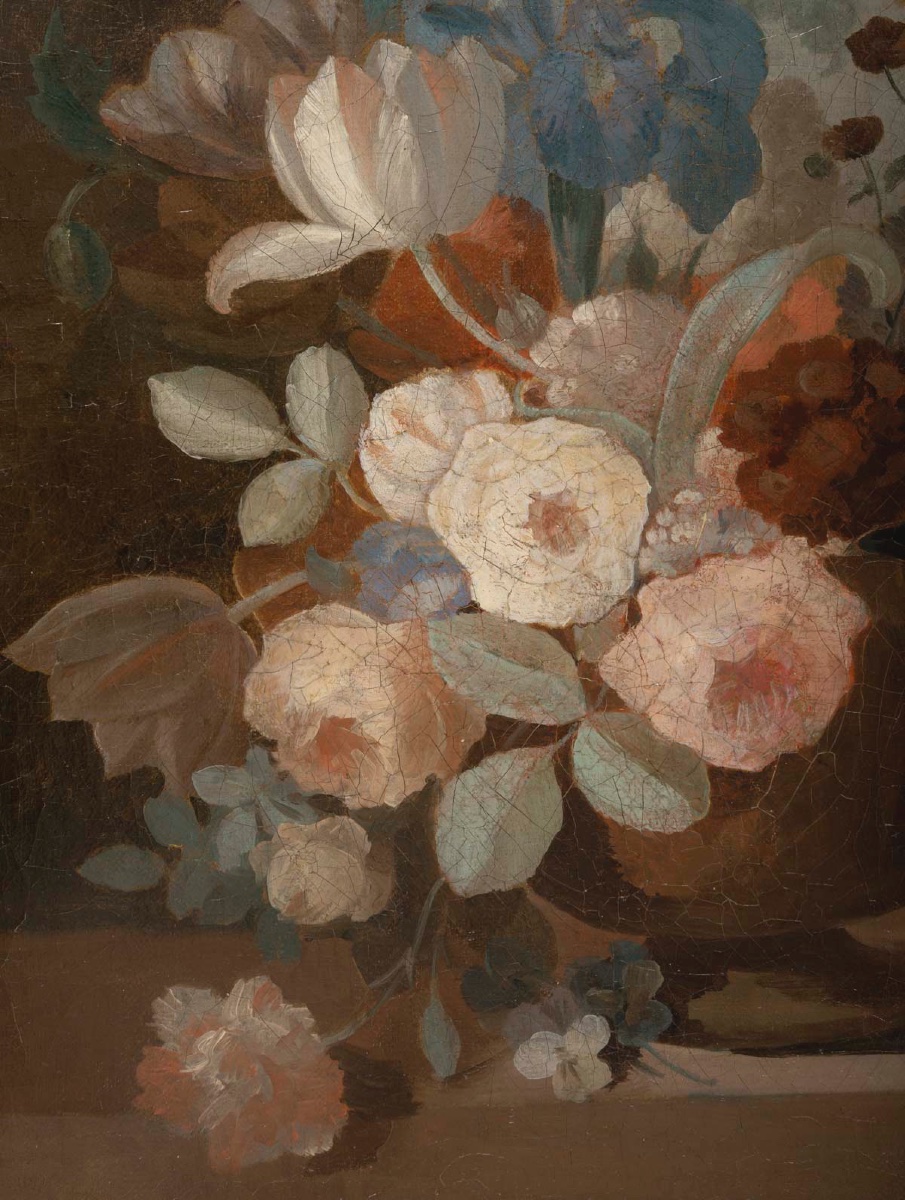 Nature morte aux fleurs – huile sur toile, École française du XIXe siècle — 4