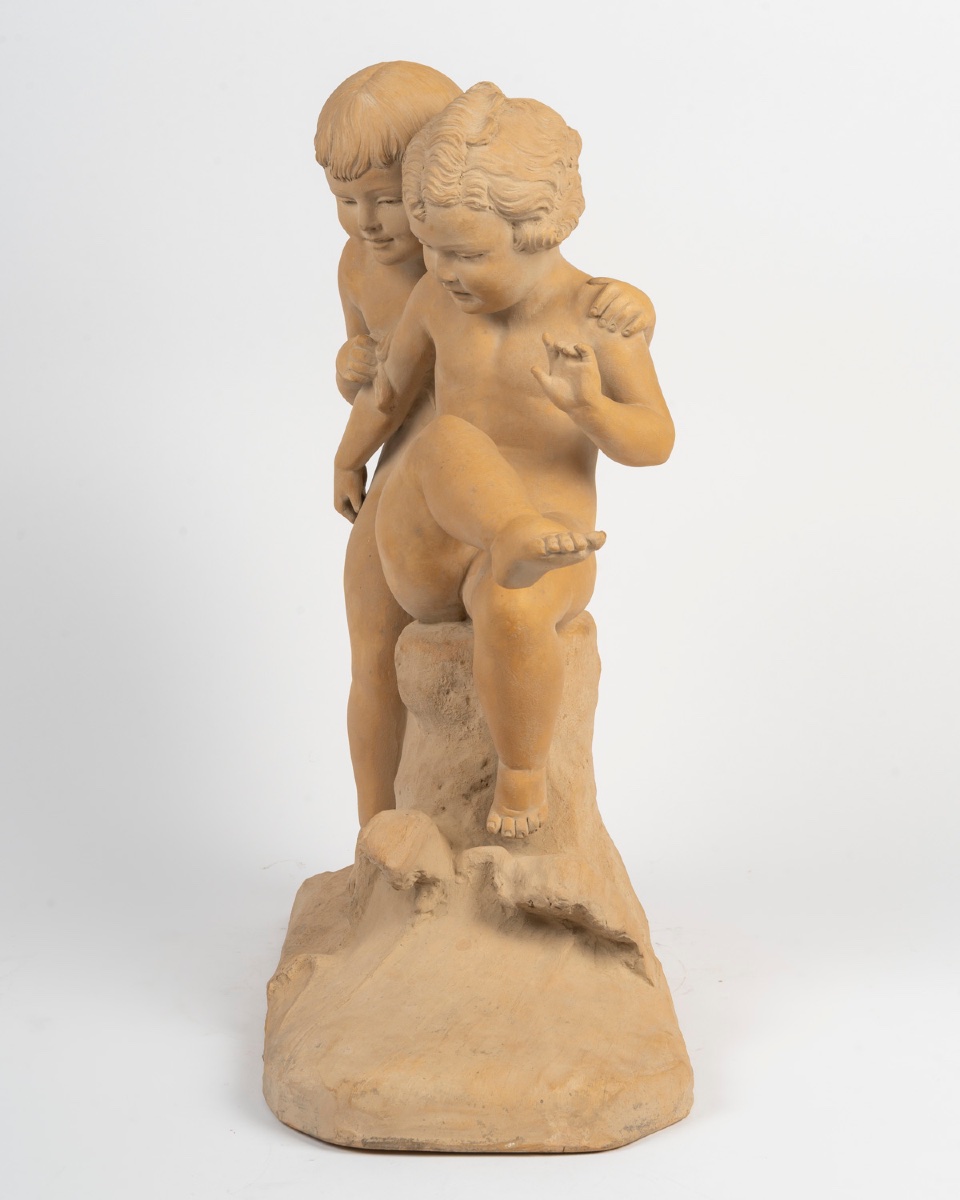 Une sculpture en terre cuite, E BARYER fin du XIXe siècle — 9