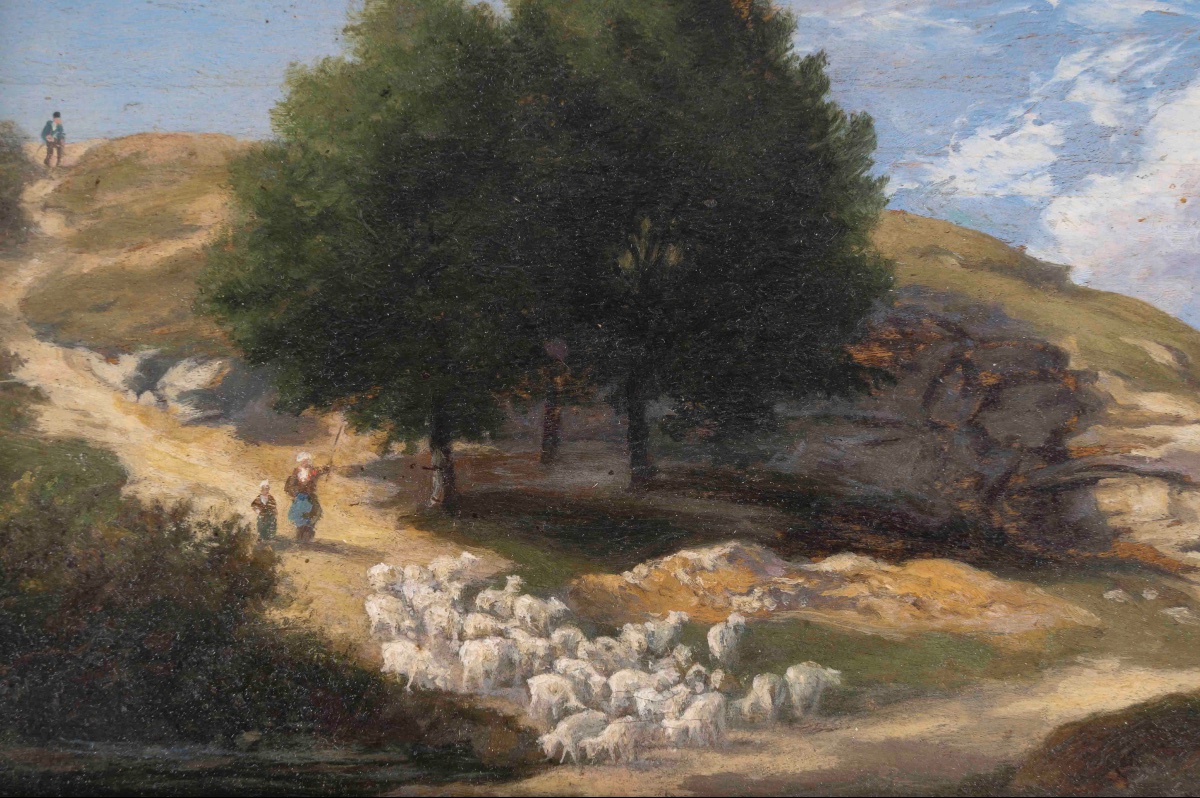 École du XIXe siècle paire de paysages, huiles sur panneau — 6