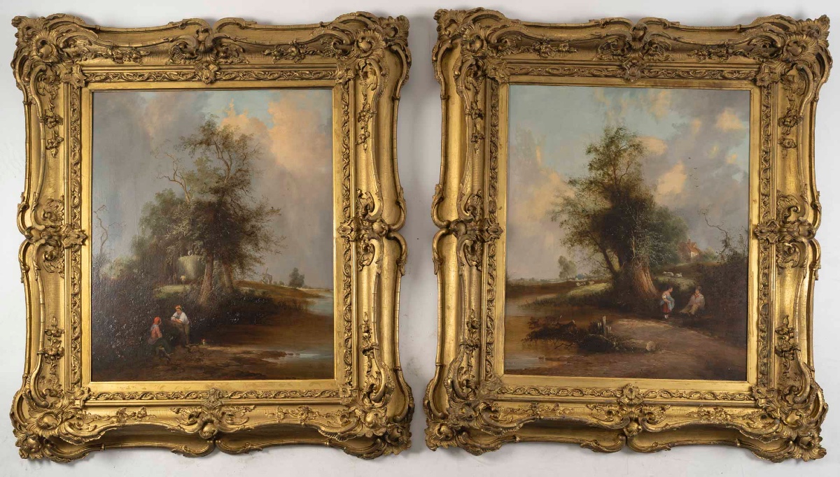 École flamande une paire de tableaux huile sur toile, XIXe siècle — 2