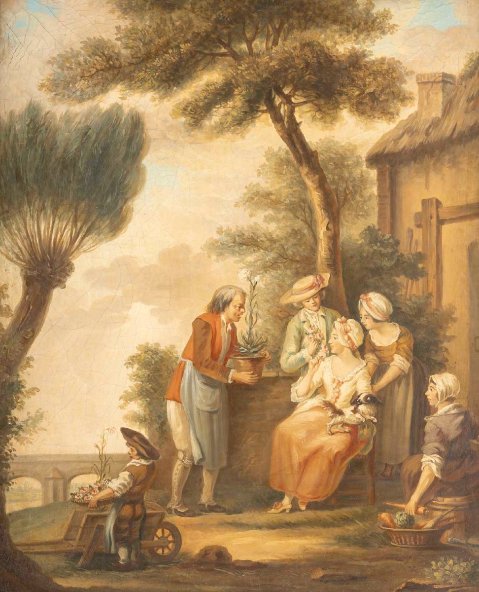 Une paire de tableaux scènes galantes, fin du XIXe siècle — 4