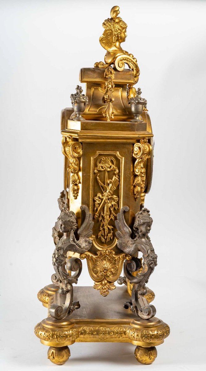 Pendule en bronze doré fin 19eme siècle — 5