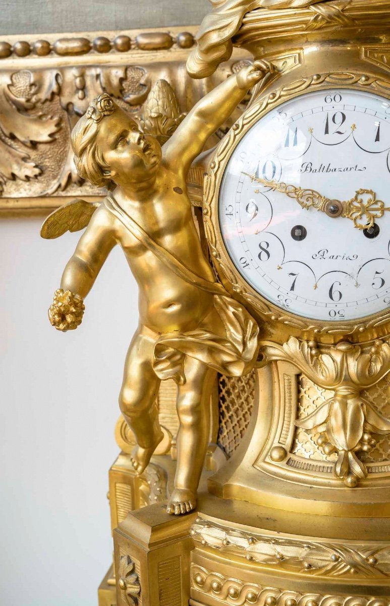 Une pendule au Coq en bronze doré époque XIXe siècle — 9