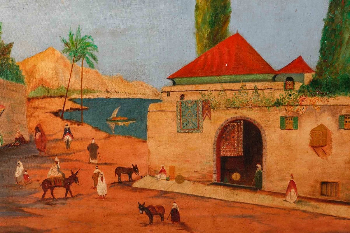 Huile sur toile Orientaliste Encadré XXe siècle — 10