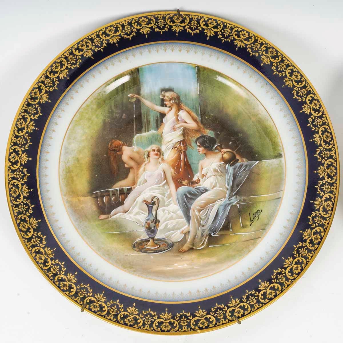 Une paire d'assiettes en porcelaine de Limoges début du XXe siècle — 4