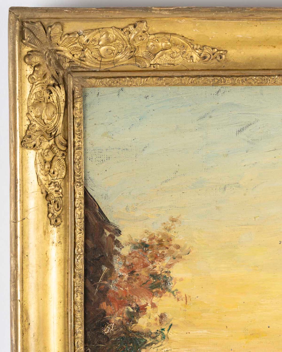Huile sur toile représentant une vue du Bosphore époque fin du XIXe siècle — 3