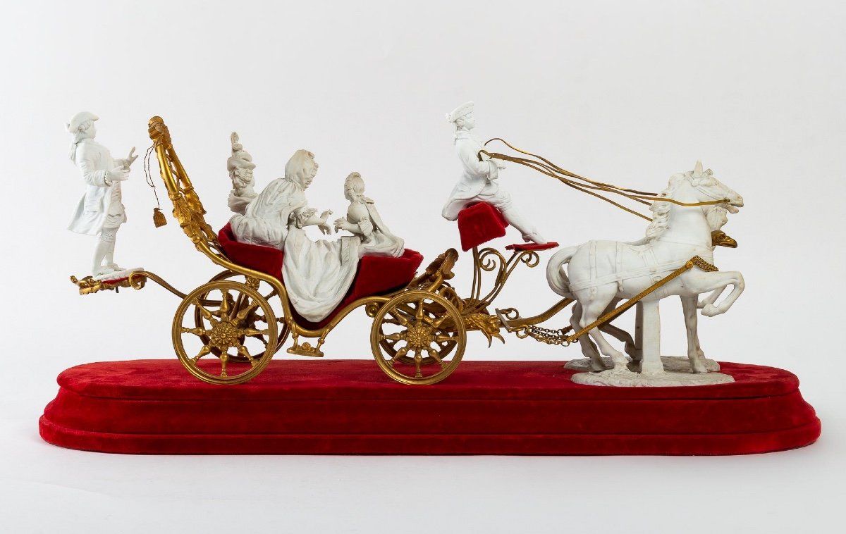 Groupe en biscuit et bronze doré fin du XIXe siècle — 10