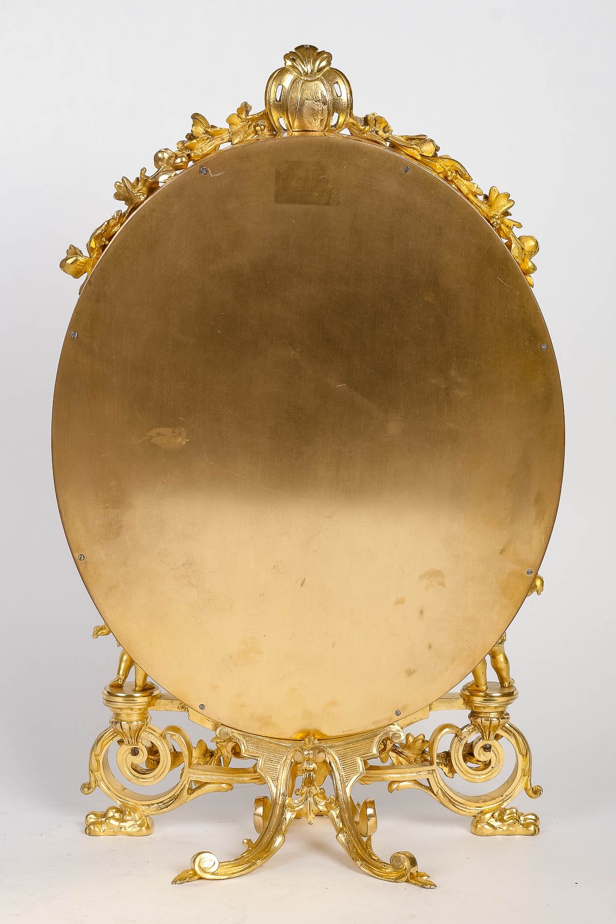 Miroir de table en bronze doré et émail cloisonné fin du XIXe siècle — 4