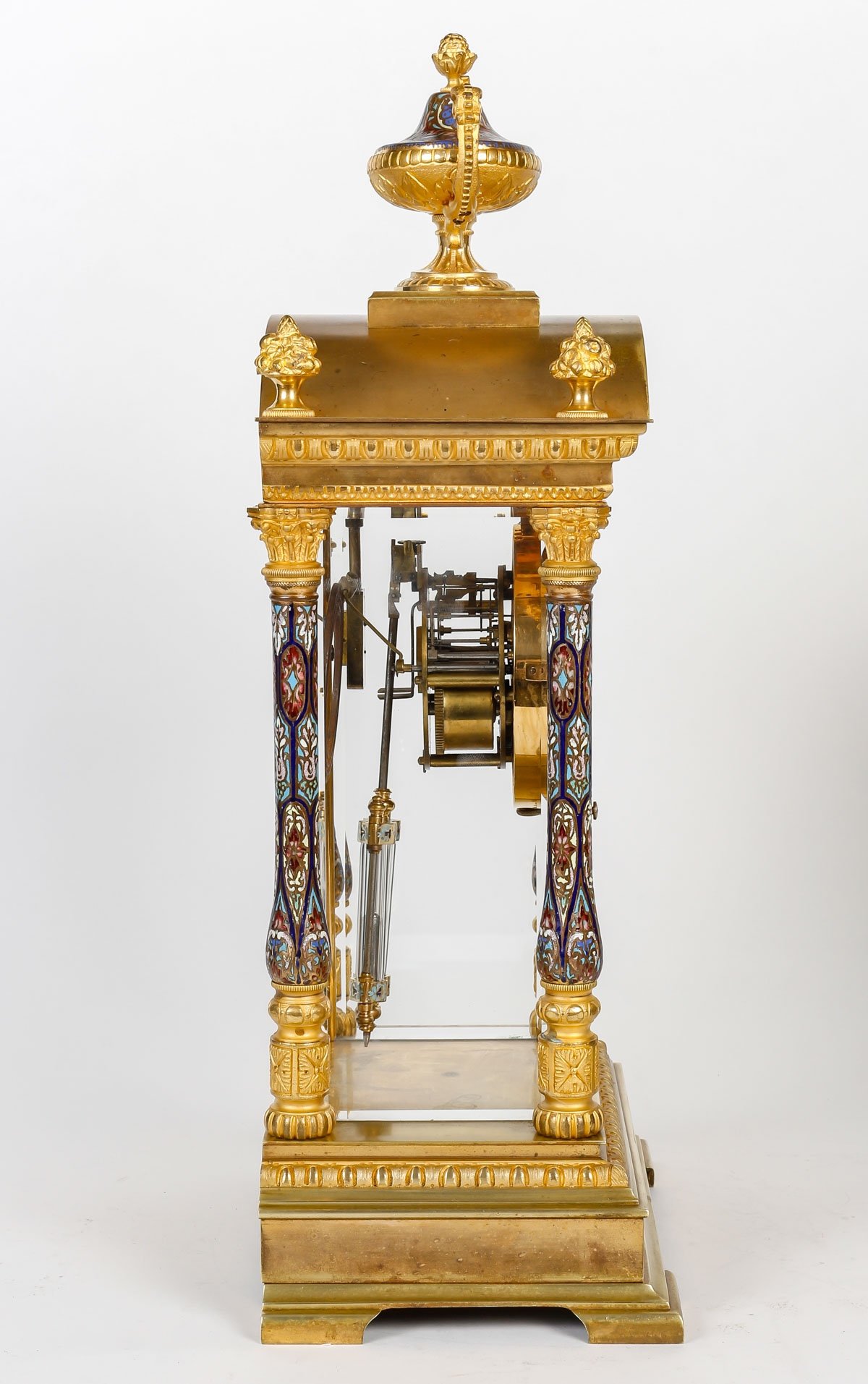 Une garniture en bronze doré et émail cloisonné fin du XIXe siècle — 7