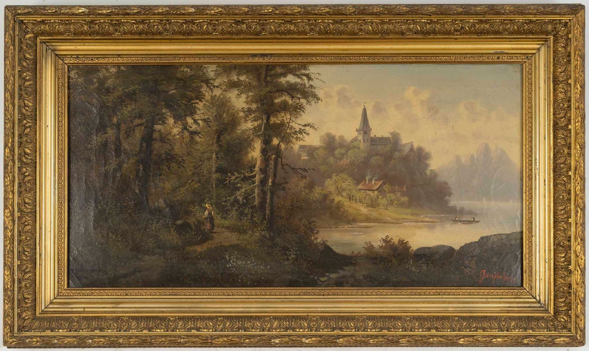 Un paysage de forêt, Josefine Griefenburg, XIXe siècle