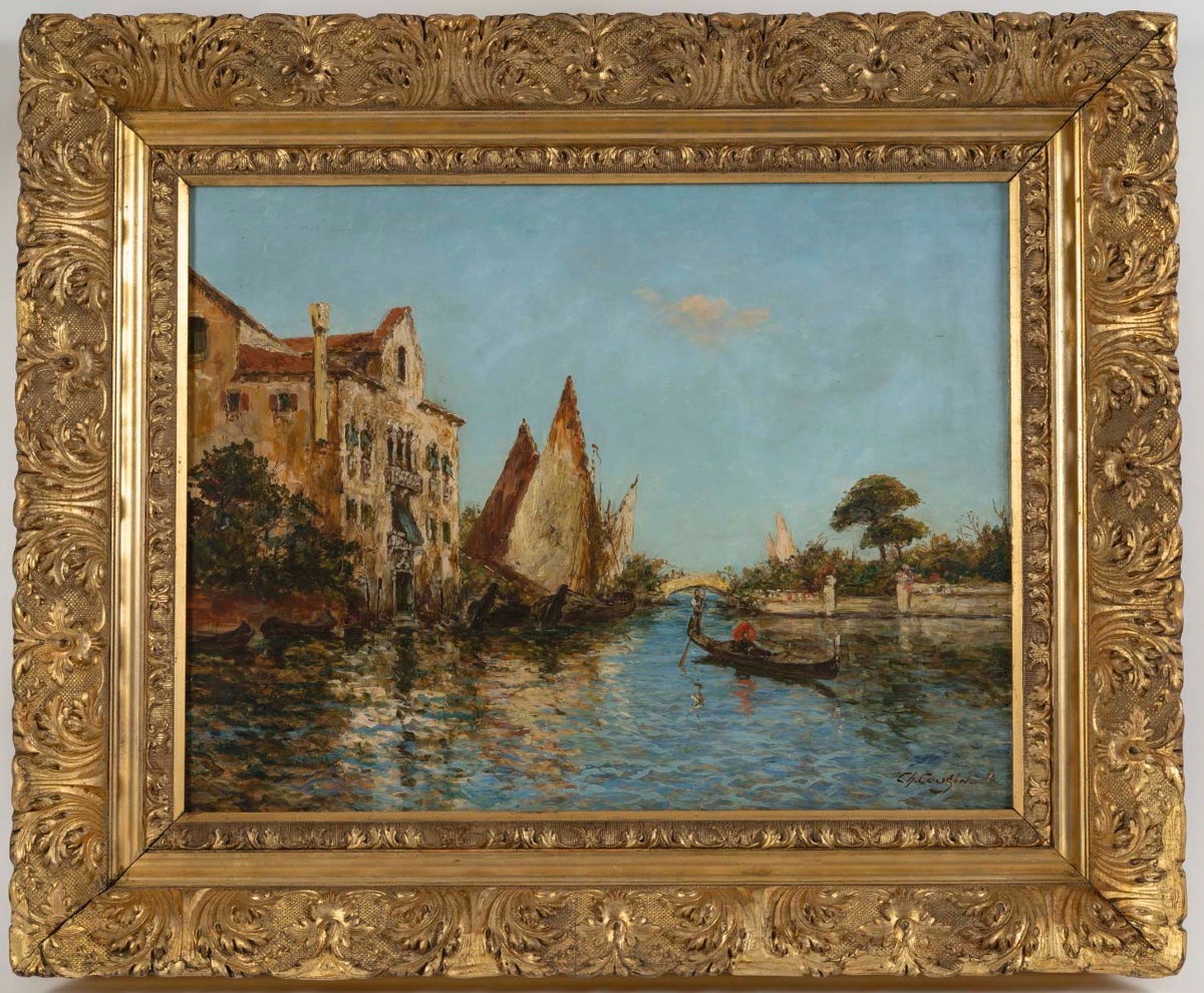 Vue de Venise – signée Cousin (peintre français), XIXe siècle — 2