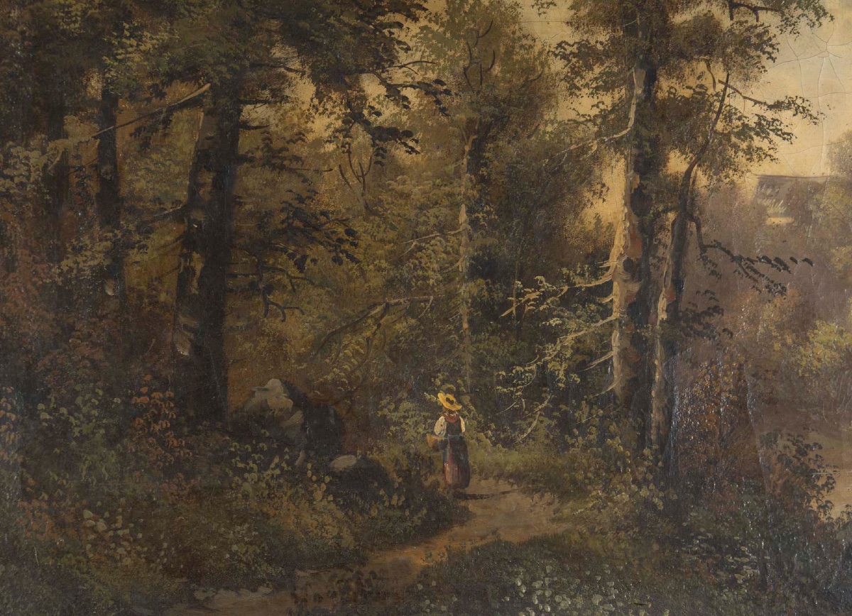 Un paysage de forêt, Josefine Griefenburg, XIXe siècle — 3