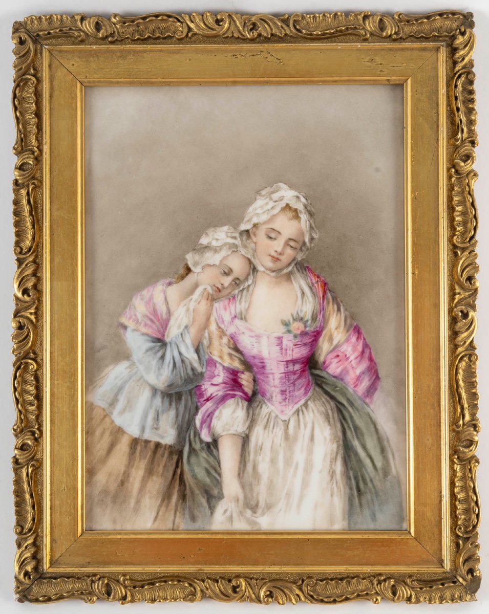 Plaque en porcelaine encadrée, fin du XIXe siècle — 2