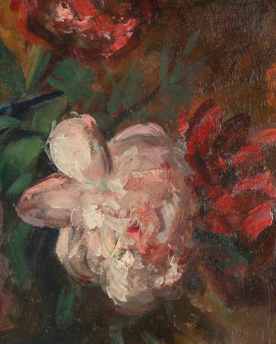 Marius Mangier – Nature morte au vase fleuri – vers 1900-1920 — 7