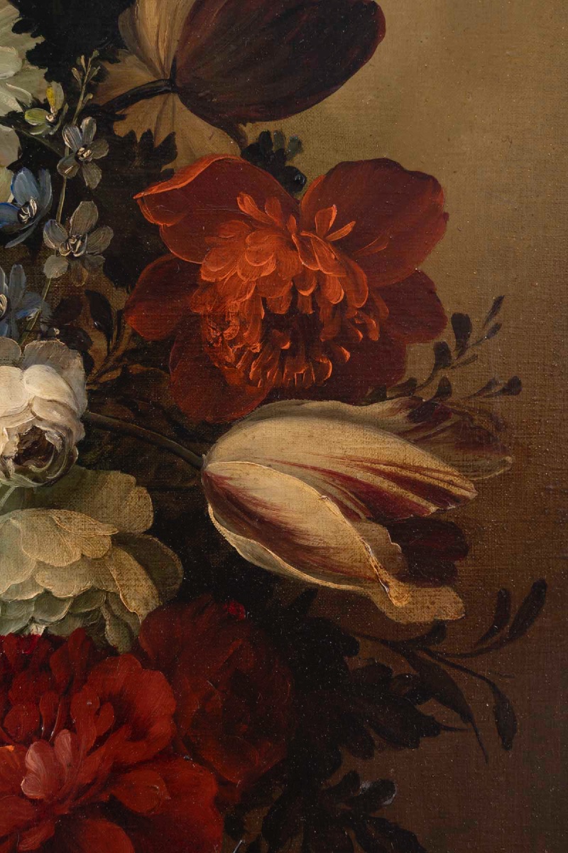 Une huile sur toile composition florale, fin du XIXe siècle — 9